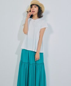 23区 L 【洗える】ALBINIジャージー Aライン Tシャツ