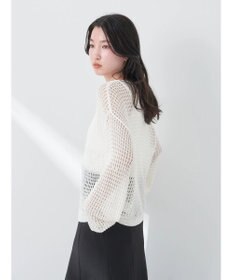 earth music&ecology レーシーニットプルオーバー