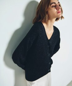 GRACE CONTINENTAL ラメニットカーディガン