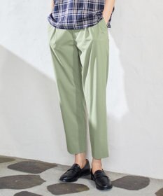 J.PRESS LADIES 【洗える】マイクロタイプライターストレッチ テーパード パンツ