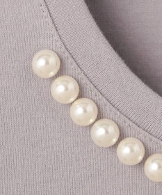 Feroux 【UVケア】パールネック Tシャツ