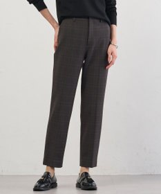 J.PRESS LADIES L アルガンシルク チェック テーパード パンツ