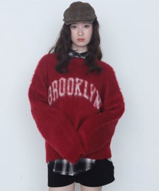 WEGO モヘアタッチBROOKLYNロゴニット