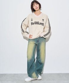 WEGO 【ユニセックス着用ITEM】フェイクスウェードグラフィックプルオーバー