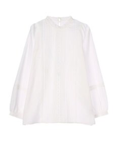 earth music&ecology ピンタックレースブラウス