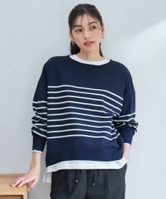 ANY バスクボーダーニットプルオーバー