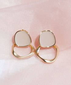 Tiaclasse カラーメタルリングピアス