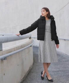 Tiaclasse 【洗える】ツイード配色フレアワンピース