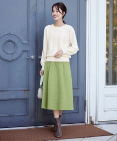 Tiaclasse L 【洗える】ウェーブ編みニットプルオーバー