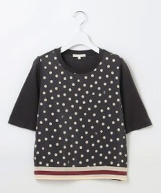 自由区 【アンサンブル対応・洗える】ポルカドットプリント プルオーバー