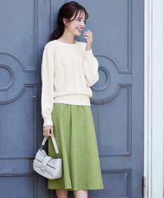 Tiaclasse L 【洗える】ウェーブ編みニットプルオーバー