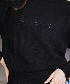 Tiaclasse 【洗える】ウェーブ編みニットプルオーバー