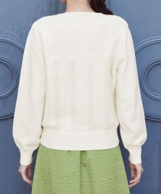 Tiaclasse 【洗える】ウェーブ編みニットプルオーバー