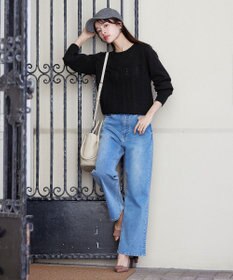 Tiaclasse 【洗える】ウェーブ編みニットプルオーバー