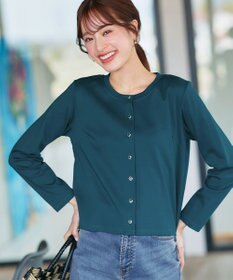 Tiaclasse L 「サマさまカットソー」フレームボタンカーディガン