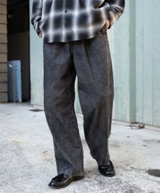 WEGO 【ユニセックス着用ITEM/ウエストゴム】ユルフィットデニムイージーパンツ