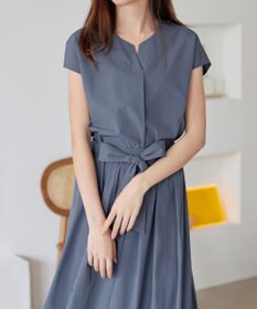 Tiaclasse 【トップス&スカートセット・洗える】ストレッチタフタセットアップ