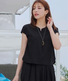 Tiaclasse 【トップス&スカートセット・洗える】ストレッチタフタセットアップ