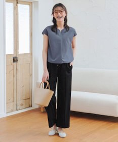 Tiaclasse 【トップス&スカートセット・洗える】ストレッチタフタセットアップ