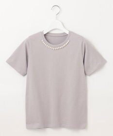 Feroux 【UVケア】パールネック Tシャツ