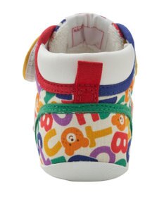 MIKI HOUSE HOT BISCUITS 【11.5-13.5cm】 ロゴ総柄 ファーストベビーシューズ