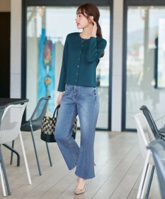 Tiaclasse L 「サマさまカットソー」フレームボタンカーディガン