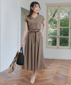 Tiaclasse 【トップス&スカートセット・洗える】ストレッチタフタセットアップ