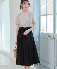 Tiaclasse 【トップス&スカートセット・洗える】ストレッチタフタセットアップ