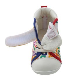 MIKI HOUSE HOT BISCUITS 【11.5-13.5cm】 ロゴ総柄 ファーストベビーシューズ