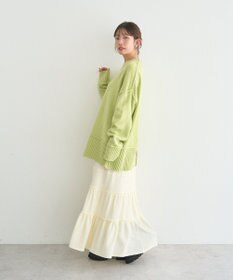 earth music&ecology 【毛玉防止 / 洗濯機洗い可】アンチピリングモックネックバックスリットニット