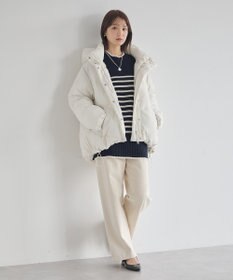 earth music&ecology 【毛玉防止 / 洗濯機洗い可】アンチピリングモックネックバックスリットニット