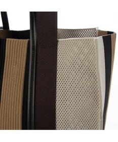 UNBILLION カシュカシュ cachecache / マルチカラーストライプ2wayスクエアトート