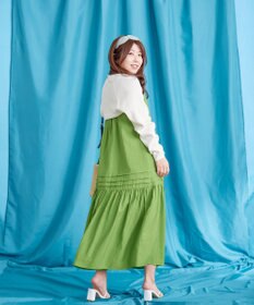 Tiaclasse 【洗える】ピンタックロングワンピース