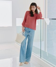 Tiaclasse 【小倉優子さん着用】ラタン風配色ストラップサンダル