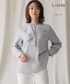 BEIGE， 【L-size】CINDY / アシンメトリーブラウス