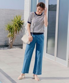 Tiaclasse 【小倉優子さん着用】ラタン風配色ストラップサンダル