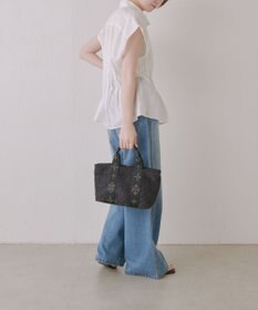 russet ナイロンラフィアデイリーミニトートバッグ(CE-1712)