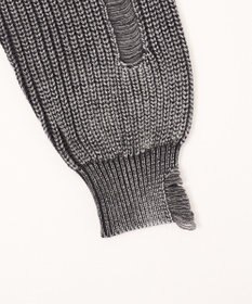 WEGO ダメージニットジップパーカー