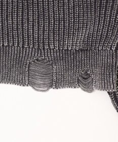 WEGO ダメージニットジップパーカー