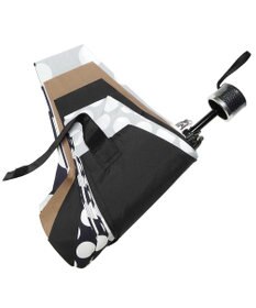 +RING UNISEX プラスリング 簡単開閉式折傘55cm BLK/BGE T1378