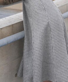 Tiaclasse L 【洗える】ツイード配色フレアワンピース