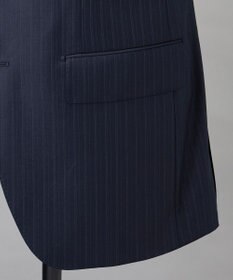 GOTAIRIKU シワになりにくい【御幸毛織/みゆきけおり】Superio160 スーツ_ネイビーストライプ