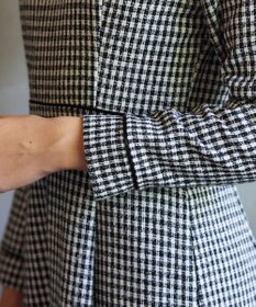 Tiaclasse L 【洗える】ツイード配色フレアワンピース