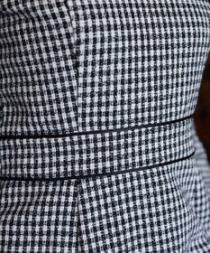 Tiaclasse 【洗える】ツイード配色フレアワンピース