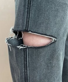 WEGO 【SMサイズ展開】サイドカットデニムストレートパンツ