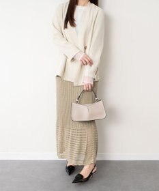 INTER-CHAUSSURES 【LORISTELLA】Vカットレザー２WAYハンドバッグ