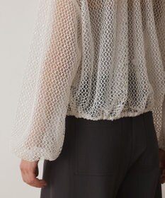 GRACE CONTINENTAL メッシュギャザーブルゾン