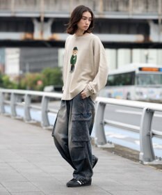 WEGO 【ユニセックス着用ITEM/MLサイズ展開】ジャガードアニマルプルオーバー