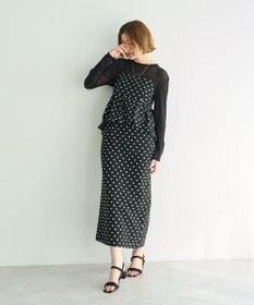 YECCA VECCA ドット柄バルーンキャミワンピース