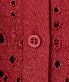 ANY SIS L 【洗える】カットワークエンブロイダリー ブラウス